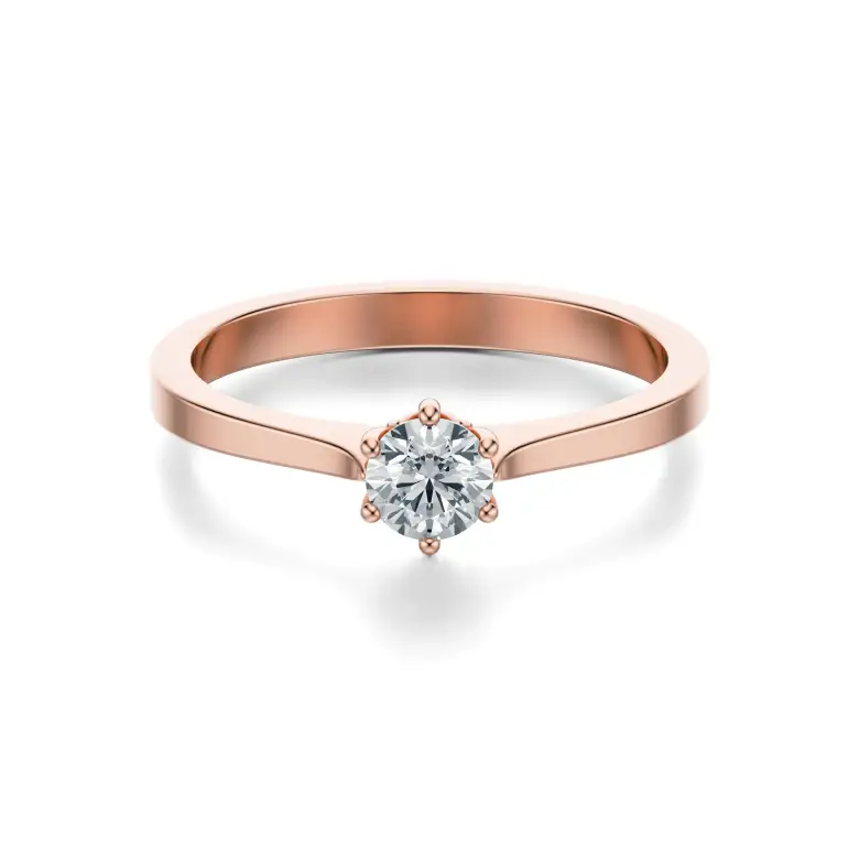 Pierścionek z diamentem różowe złoto AJPZ_097